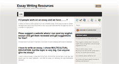 Desktop Screenshot of essaywritingresources.com